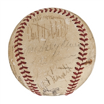 1942 National League All-Star Game Team Signed Ball with 29 Signatures including 10 HOFers (JSA)